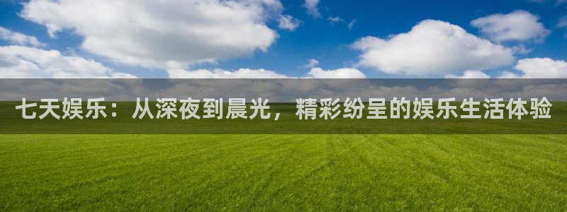 辉达平台网页版：七天娱乐：从深夜到晨光，精彩纷呈的娱乐生活体验